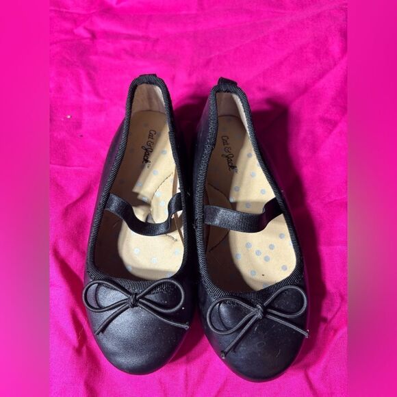 Cat & Jack Black Ballet Slippers EPC Size 8 Excellent Preloved Condition - Picture 5 of 7